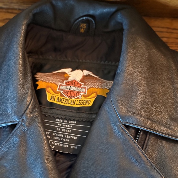 Harley-Davidson Black Leather Jacket with Fringe - Picture 2 of 8